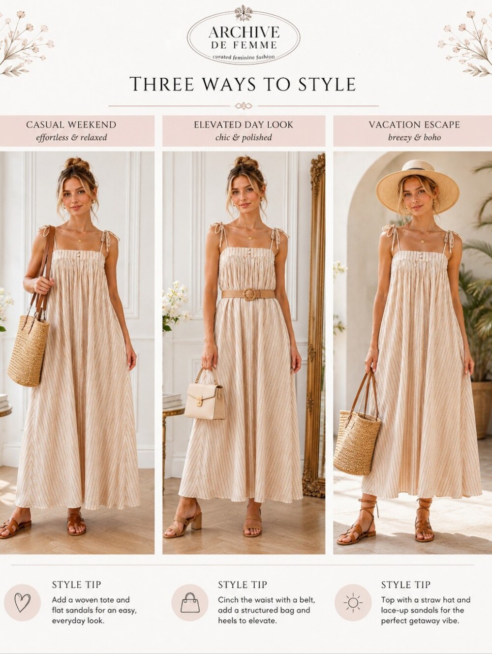 Rylee + Cru | 100% Cotton Tie Strap Maxi |Dress Size M | Boho Cottagecore - Picture 3 of 8